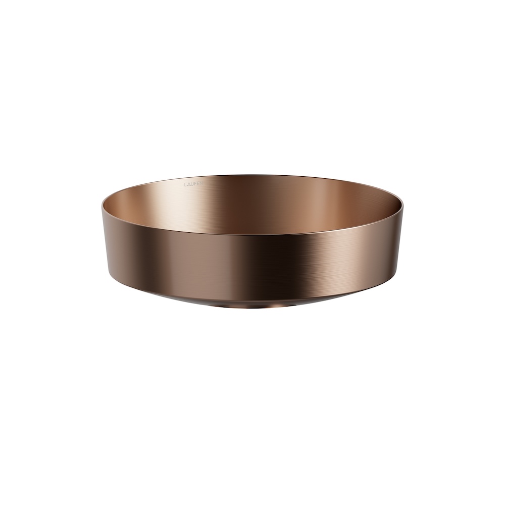 FotoOntdek de waskom in geborsteld roestvrij staal